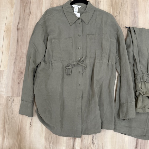 H&M Maternity Linen Set Size Small NWT - Picture 3 of 11